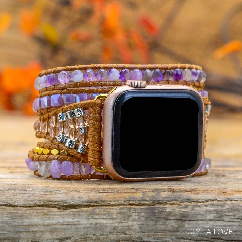 natural-stone-women-apple-watch-strap-boho-handmade-braided-wrap-jewellery-amethyst-hematite-best-gifts-heart-cute-beads-fashion-bracelets-bangle