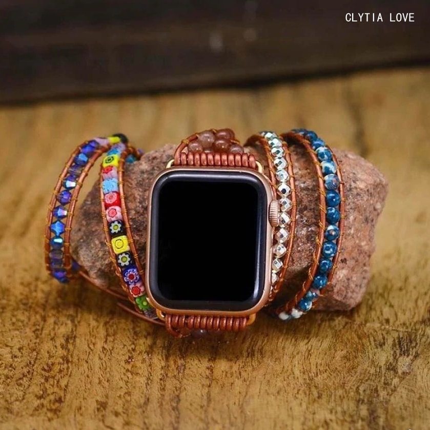 natural-stone-women-apple-watch-strap-boho-handmade-braided-wrap-jewellery-coloured-glaze-crystal-agate-hematite-best-gifts-heart-cute-beads-fashion-us-bracelets-bangle