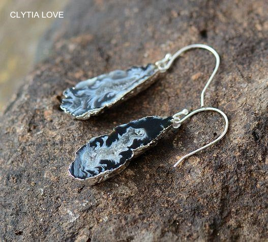 natural-stone-women-earrings-boho-handmade-braided-wrap-jewellery-agate-variety-luck-spiritual-stress-protection-properties-bohemian-femme-crystal-fashion-teardrop-designer-long