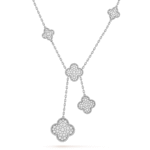Gold-Plated Clover Y Necklace | 925 Sterling Silver - Image 8