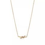 Small Knot Pendant Necklace · 18K Gold Plated · Zirconia · Adjustable Chain