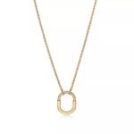 Small Lock Pendant Necklace · 18K Gold Plated · Adjustable Chain