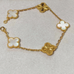 Clover Leaf Bracelet · 925 Silver · 18K Gold Plated - Image 9