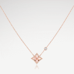 Rose Gold-Plated Pink Mother of Pearl Flower Necklace