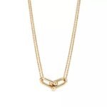 Large Link Double Chain Necklace · 18K Gold Plated