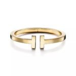 Square T Open Bangle · 18K Gold Plated · Medium Size