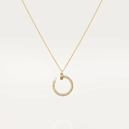 Gold-Plated Open Circle CZ Necklace