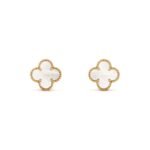 Clover Leaf Earrings · 925 Silver · 18K Gold Platedachite