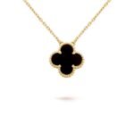 Clover Leaf Necklace,925 Silver, 18k Gold Plated