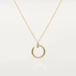 Gold-Plated Open Circle CZ Pendant Necklace