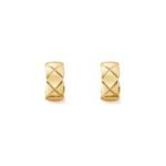 Gold-Plated Textured Pattern Earrings
