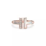Rose Gold–Plated CZ Open Band Ring – 925 Silver