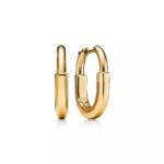 Lock Hoop Earrings · 18K Gold Plated · Minimalist Design