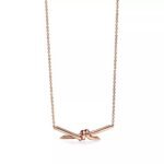 Minimalist Knot Pendant Necklace · 18K Gold Plated · Adjustable Chain - Image 7