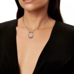 Medium Lock Pendant Necklace · 18K Gold Plated · Zirconia · 18-Inch Chain - Image 10