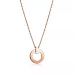 T1 Circle Pendant Necklace · 18K Gold Plated · Zirconia · Adjustable Chain - Image 10