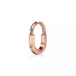 Lock Hoop Earrings · 18K Gold Plated · Zirconia Medium Hoops - Image 10