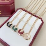 Gold-Plated Natural Stone Circle Necklace | V Gold - Image 10