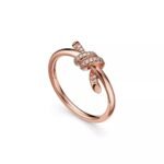 Gold-Plated CZ Sculptural Band Ring - Image 10