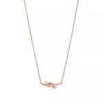 Small Knot Pendant Necklace · 18K Gold Plated · Zirconia · Adjustable Chain - Image 8