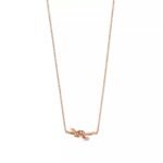 Minimalist Knot Pendant Necklace · 18K Gold Plated · Adjustable Chain - Image 8