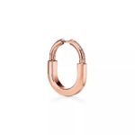 Lock Hoop Earrings · 18K Gold Plated · Zirconia Medium Hoops - Image 11