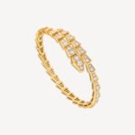 Gold CZ Snake Bracelet
