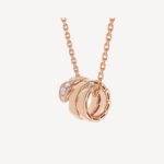 Rose Gold-Plated CZ Snake Pendant Necklace
