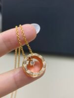 Gold-Plated CZ Circle Pendant Necklace - Image 12