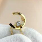 Gold-Plated Letter CZ Pendant Necklace - Image 12