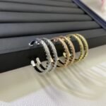 Gold-Plated Textured Hoop Earrings - Image 11