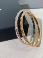 Gold-Plated Quilted CZ Bangle | V Gold - Image 13