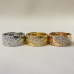 Gold-Plated Quilted Full CZ Ring | 925 Sterling Silver - Image 13