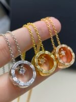Gold-Plated CZ Circle Pendant Necklace - Image 13