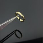 Gold-Plated Quilted Zirconia Ring - Image 11
