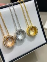 Gold-Plated CZ Circle Pendant Necklace - Image 14