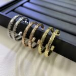 Gold-Plated Textured Hoop Earrings - Image 13