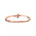 T1 Narrow Hinged Bangle · 18K Gold Plated · Medium Size - Image 14