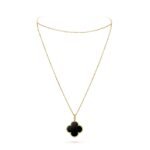 Gold-Plated Motif Pendant Long Necklace - Image 18