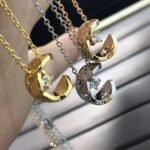Gold-Plated Letter CZ Pendant Necklace - Image 17