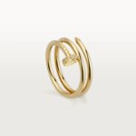 Double Ring Nail Open Ring · 18K Gold Plated · CZ · V Gold