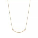 Smile Pendant Necklace · 18K Gold Plated · Small Zirconia Accent - Image 2