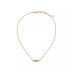 Small Knot Pendant Necklace · 18K Gold Plated · Zirconia · Adjustable Chain - Image 2