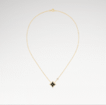 Gold-Plated Black Onyx Star Necklace - Image 2
