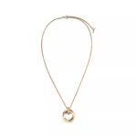 Small Circle Pendant Necklace · 18K Gold Plated · Adjustable Chain - Image 2