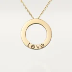 Gold-Plated CZ Circle Pendant Necklace - Image 3