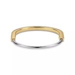 Slim Lock Bangle with Zirconia · 18K Gold Plated - Image 2