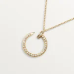 Gold-Plated Open Circle CZ Necklace - Image 2