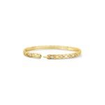 Gold-Plated Quilted CZ Bangle | V Gold - Image 2