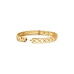 Gold-Plated Quilted Bangle | V Gold - Image 2